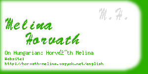 melina horvath business card